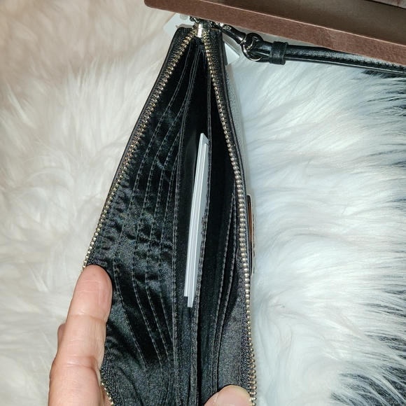 Coach SV/Dk Denim/Black Wristlet w/ Signature Logo 4"W x 7 1/4"L - Picture 3 of 5